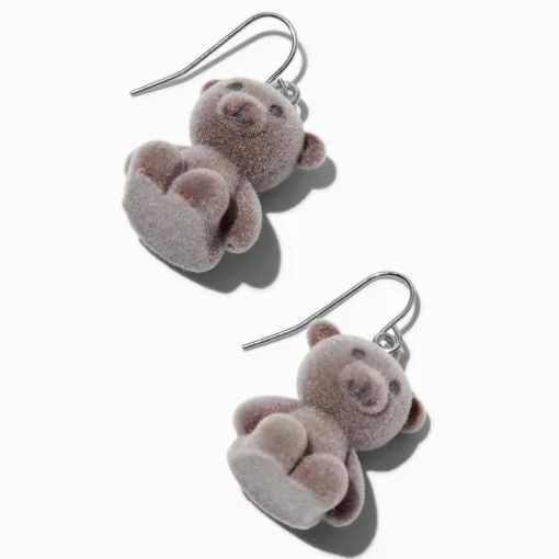 Fuzzy Bear Drop Earrings