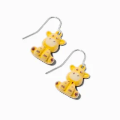 Fuzzy Giraffe Drop Earrings