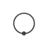 22G Black Sterling Silver Beaded Nose Ring