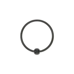 22G Black Sterling Silver Beaded Nose Ring