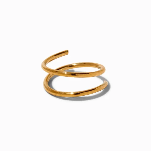 20G Gold-tone Stainless Steel Spiral Nose Stud