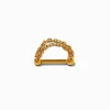 16G Gold-tone Stainless Steel Threadless Septum Nose Stud