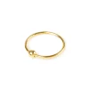 22G Gold-tone Sterling Silver Beaded Nose Ring