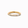 16G Gold-tone Titanium Crystal Nose Ring