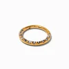 18G Gold-tone Titanium Crystal Nose Ring