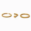 18G 18k Gold Plated Titanium 18G Nose Stud & Mixed Hoops - 3 Pack
