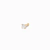 20G 18kt Gold Plated Titanium Cubic Zirconia Threadless Nose Stud