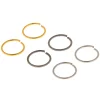 20G Mixed Metal Stainless Steel Solid Nose Rings - 6 Pack