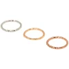 20G Mixed Metal Stainless Steel Textured Hoop Nose Rings - 3 Pack
