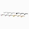 20G Mixed Metal Stainless Steel Cubic Zirconia Nose Studs - 12 Pack