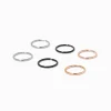 20G Mixed Metal Stainless Steel Nose Rings - 6 Pack