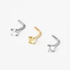 20G Mixed Metal Stainless Steel Crystal Nose Studs - 3 Pack