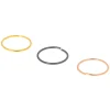 22G Mixed Metal Sterling Silver Hoop Nose Rings - 3 Pack