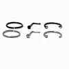 20G Mixed Metal Titanium Nose Studs & Hoop - 6 Pack