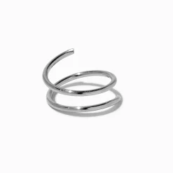 20G Silver-tone Stainless Steel Spiral Nose Stud