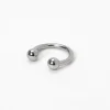 16G Silver-tone Stainless Steel Horseshoe Septum Nose Ring
