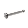 20G Silver-tone Stainless Steel Crystal Nose Stud