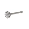 20G Silver-tone Titanium Crystal Star Nose Stud