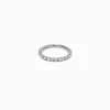 18G Silver-tone Titanium Crystal Clicker Nose Hoop