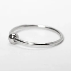 22G Sterling Silver Beaded Nose Ring