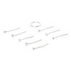 22G Sterling Silver Bend to Fit Nose Studs & Hoop - 9 Pack