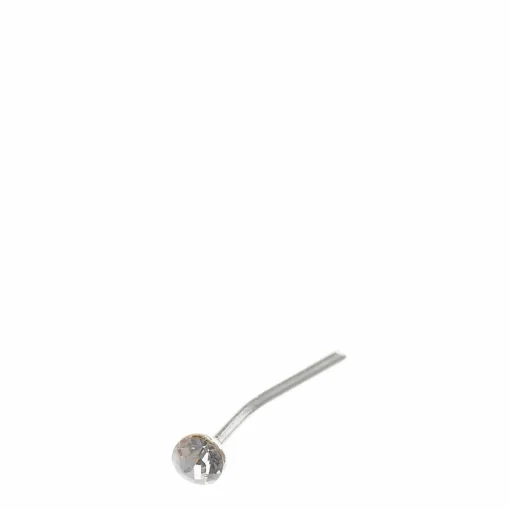 22G Sterling Silver Crystal Nose Stud