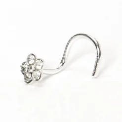 22G Sterling Silver Dainty Daisy Nose Stud