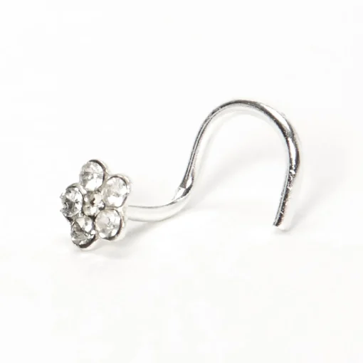 22G Sterling Silver Dainty Daisy Nose Stud