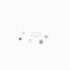 22G Sterling Silver Daisy Heart Mixed Nose Studs - 6 Pack