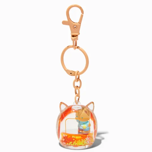 Gamer Bear Water-Filled Keychain