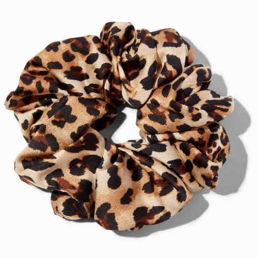 Giant Leopard Print Hair Scrunchie