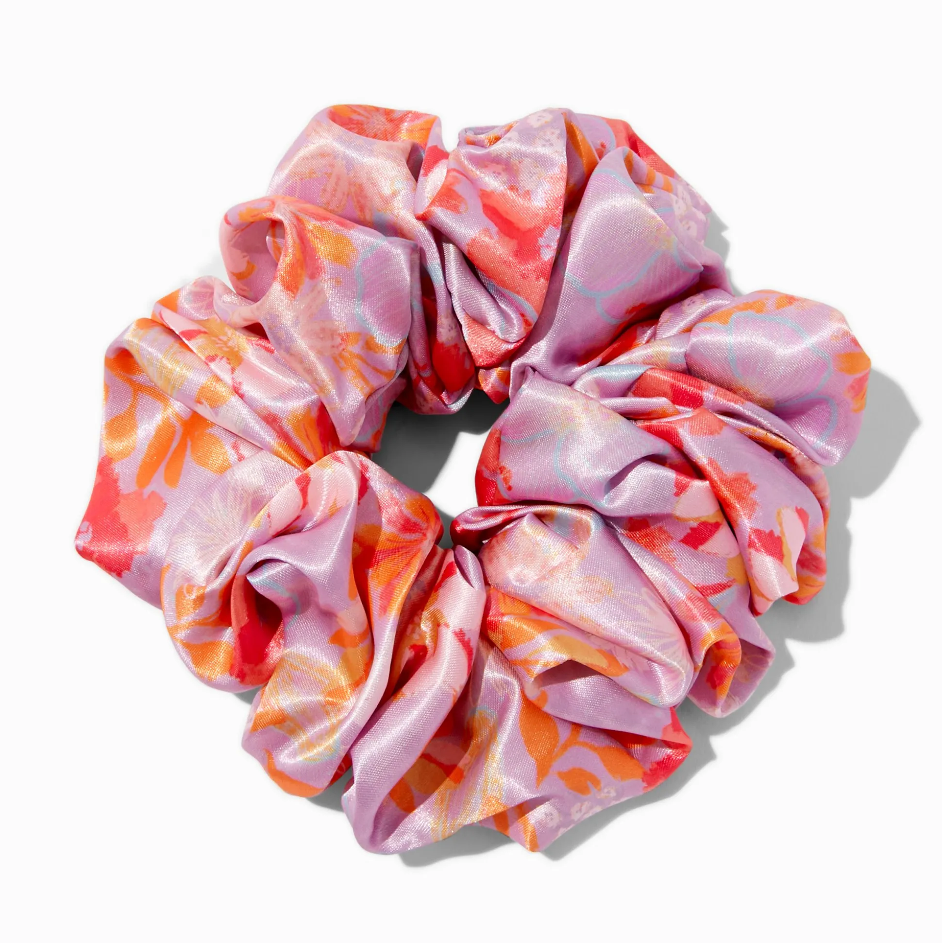 Giant Silky Pink Coral Hair Scrunchie