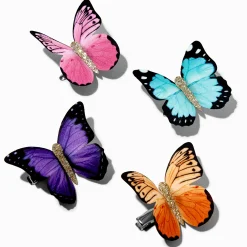 Glitter Butterfly Hair Clips - 4 Pack