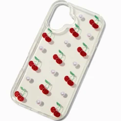 Glitter Cherries & Pearls Phone Case - Fits iPhone® 16