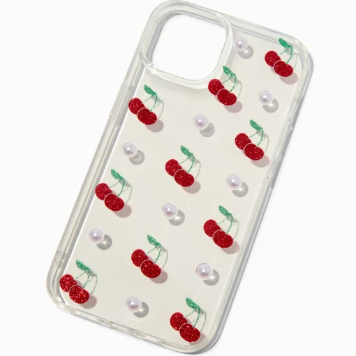 Glitter Cherries & Pearls Phone Case - Fits iPhone® 13/14/15