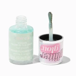 Glitter Glow Vegan Glow in The Dark Nail Polish - Mint