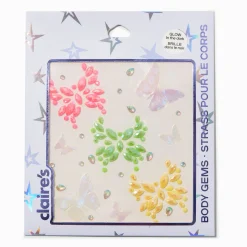 Glow in the Dark Butterfly Body Gems