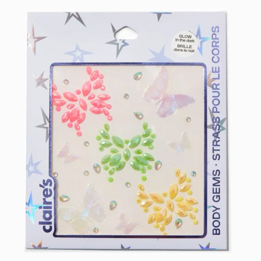 Glow in the Dark Butterfly Body Gems