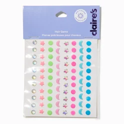 Glow in the Dark Hair Gems - 80 Pack