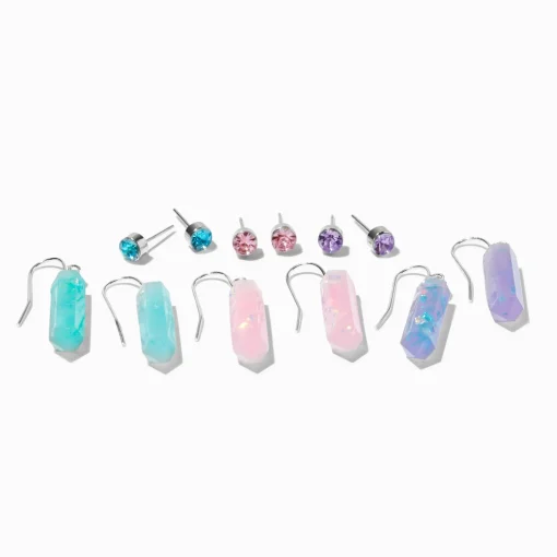 Glow in the Dark Mystical Gem Earrings Set - 6 Pack