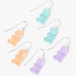 Glow In The Dark Pastel Gummy Bears® 1" Drop Earrings - 3 Pack