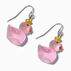 Glow in the Dark Princess Rubber Duck Drop Earrings