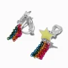 Glow in the Dark Shooting Star Clip-On Stud Earrings