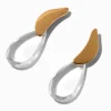 Gold & Clear Teardrop Drop Earrings