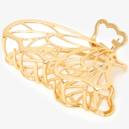 Gold Butterfly Hair Claw
