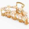 Gold Daisy Studded Oval Hair Claw