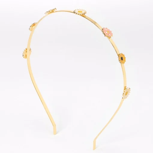Gold Daisy Sunflower Metal Headband