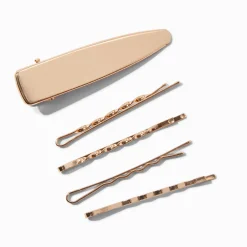 Gold Hair Pins & Clips - 5 Pack
