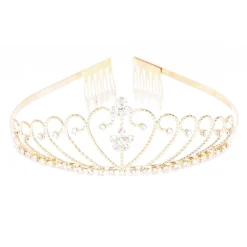 Gold Rhinestone Daisy Tiara