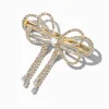 Gold Rhinestone Drip Hair Bow Clip